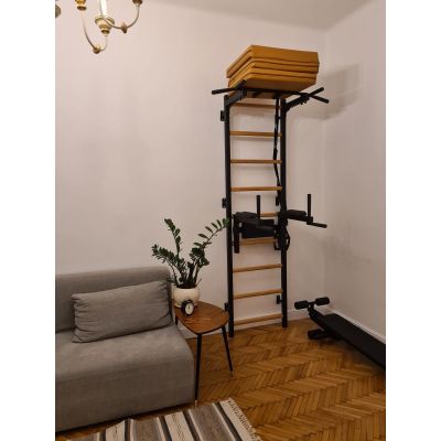 57. Zusammenklappbare Turnmatte, braun, 180 cm, Bank