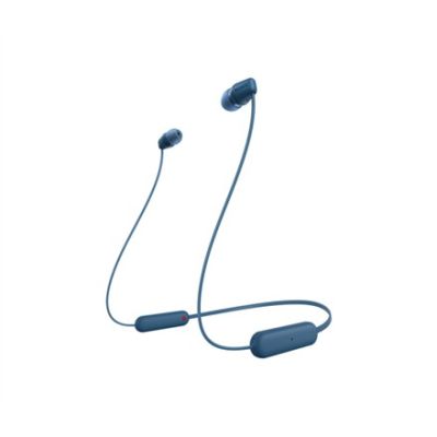 Sony WI-C100 Kabelloses In-Ear-Bluetooth-Headset für Anrufe und Musik, Blau