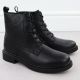 13. Gefütterte schwarze Damen-Lederboots im Worker-Stil Sergio Leone BT25172-S