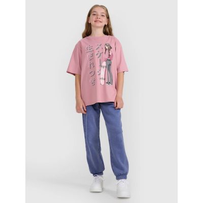 5. Oversized T-Shirt mit Aufdruck für Mädchen 4F 4FJRAW25TTSHF2936-54S