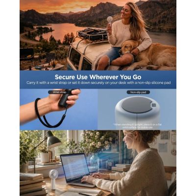 6. Spigen A905 Mini-Handventilator – Schwarz