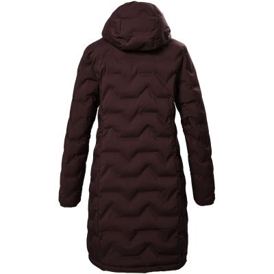 2. Killtec KOW 9 Damen Steppjacke mit Kapuze Wasserdichter Langer Winterparka Burgund (41806/447)