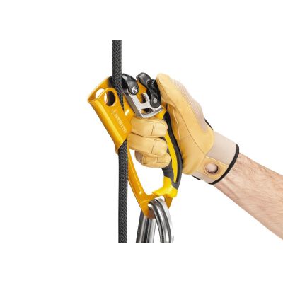 4. Petzl ASCENSION Steigklemme rechts, schwarz und gelb