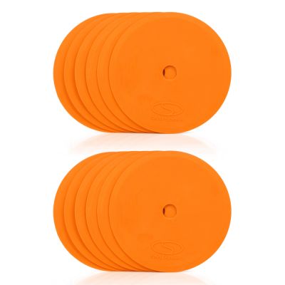 Flache Spielfeldmarkierungen - rund 15 cm - 12x orange SMJ sport ZPO-O