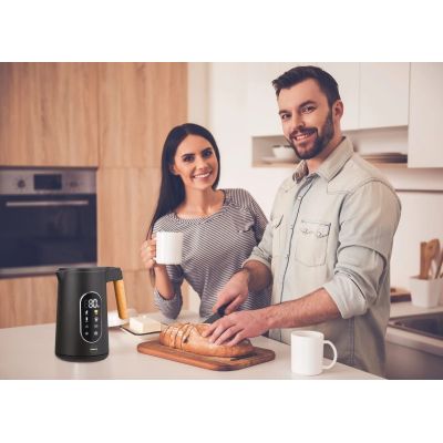 10. ELDOM KABELLOSER WASSERKOCHER MIT TEMPERATURREGELUNG C550 SCHWARZ 5 GESPEICHERTE PROGRAMME: 40, 70, 80, 90, 100°C (KUNSTSTOFF + EDELSTAHL)