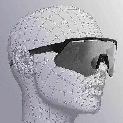 Rockbros Polarisierte Radbrille mit UV-Schutz und Korrektureinsatz - Grau