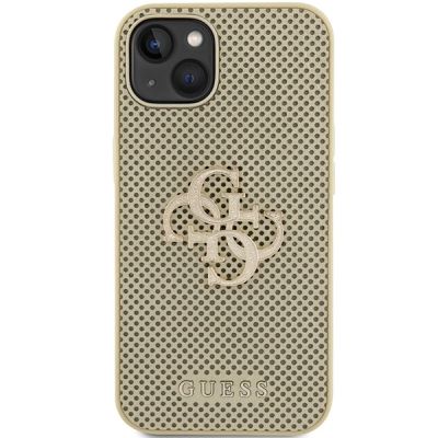 3. Guess Perforated 4G Glitter Hülle für iPhone 15 – Gold