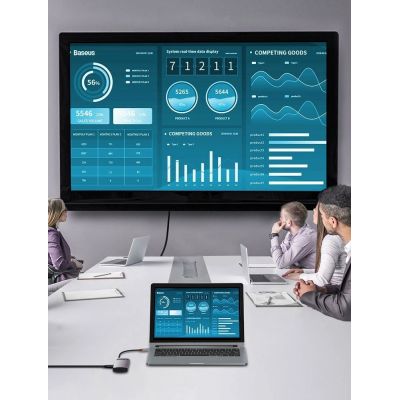 14. Baseus Metal Gleam Series 5-in-1 Multifunktions-HUB USB Typ C - USB Typ C Stromversorgung 100 W / HDMI 4K 30 Hz / 3x USB 3.2 Gen 1 (CAHUB-CX0G)