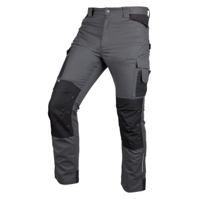 Mix&Match Arbeitshose, Canvas, Cordura-Verstärkungen, grau und schwarz, Größe S