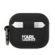 2. Karl Lagerfeld KLA3RUNCHK AirPods 3 Cover schwarz/schwarz Silikon Choupette Head 3D