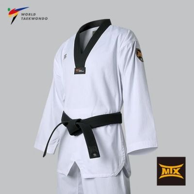 2. Dobok für Taekwondo MTX 2 Schwarz – zugelassen von World Taekwondo (WT) | MOOTO