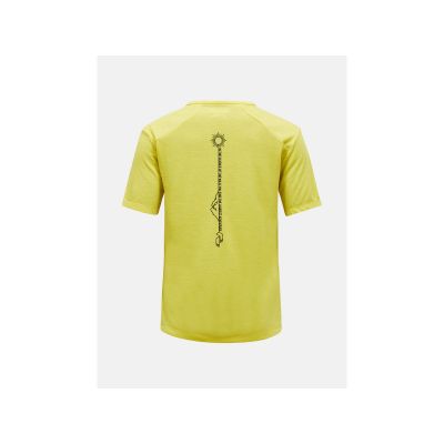 2. Damen-T-Shirt PEAK PERFORMANCE W aus Wollmischung mit kurzen Ärmeln, gelb