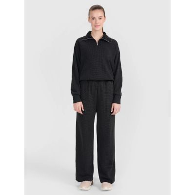 5. Oversize-Sweatshirt ohne Kapuze, offener Reißverschluss, Damen 4F 4FRSS25TSWSF2150-20S