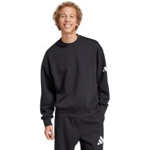 Herren adidas Essentials Loose Fit 3 Bar Logo Sweatshirt Schwarz JF3542