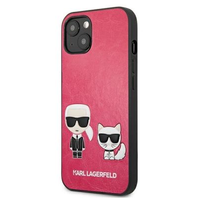 2. Karl Lagerfeld Ikonik Karl&Choupette iPhone 13 Mini-Hülle – Fuchsie