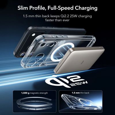6. ESR Classic Hybrid MagSafe + Panzerglas-Set für iPhone 17 Pro - Klar