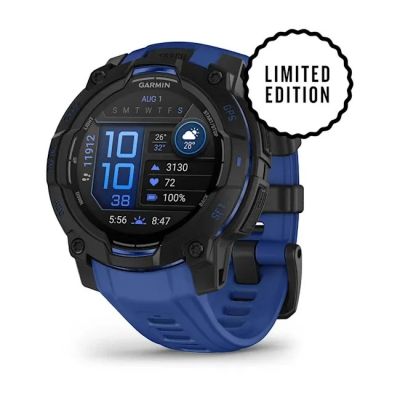 33. GARMIN Instinct 3 AMOLED 45mm Schwarz/Blitzblau Smartwatch