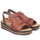 3. Bequeme Damen-Keilsandalen, braun, Rieker 62962-22