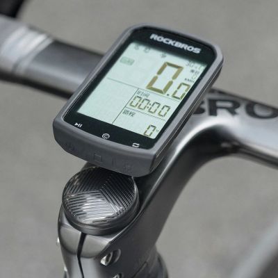9. Rockbros WT-2 Fahrradcomputerhalterung mit AirTag-Ablagefach – Schwarz