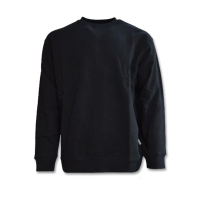 Taikan Everything Herren-Sweatshirt, schlicht, Rundhalsausschnitt, Schwarz - 1306001-BLK