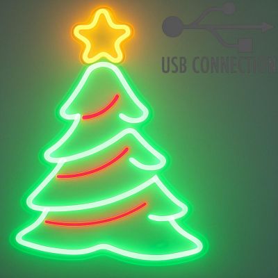 7. WAND-NEONLEUCHTE WEIHNACHTSBAUM