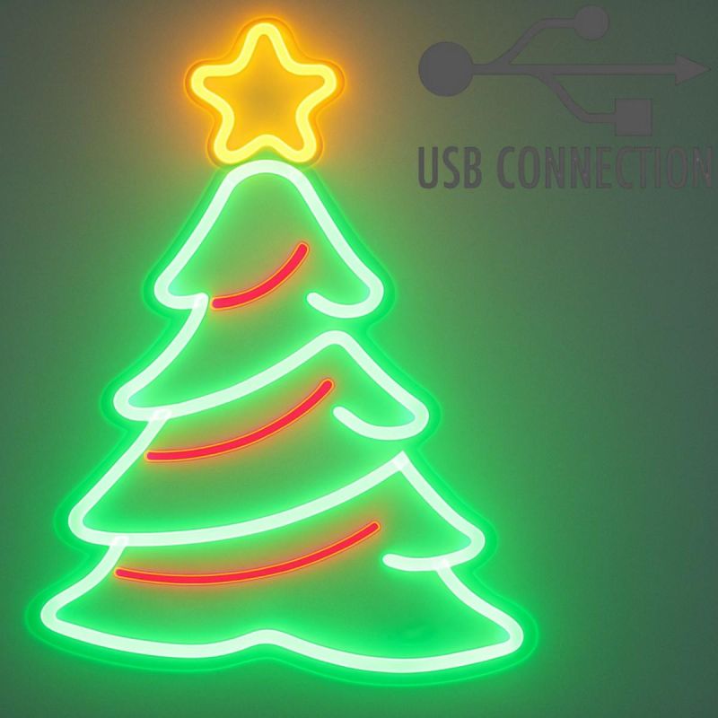7. WAND-NEONLEUCHTE WEIHNACHTSBAUM