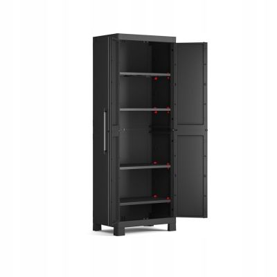 KETER Kleiderschrank Detroit 62x182x45cm geteilte Regalböden Neu