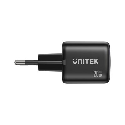 19. UNITEK 2X GAN Wandladegerät USB-C & USB-A 20W Schwarz