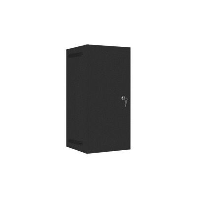 2. LANBERG Wandregalschrank 10" 12U 280x310 Schwarz, Metalltüren (Bausatz) WF10-2312-00B