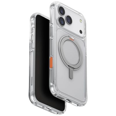 Uniq Swivix 360 drehbare Schutzhülle mit Ständer für iPhone 17 Pro Max – Transparent