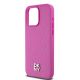 6. DKNY MagSafe-Hülle aus Leder mit Monogrammmuster und Metalllogo für iPhone 15 Pro Max, Pink