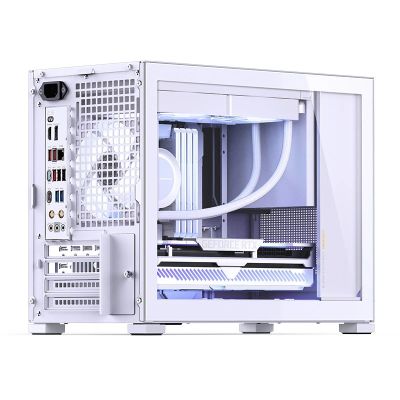 7. Jonsbo D32 STD PC-Gehäuse, Weiß, Mini-Gehäuse, mATX, gehärtetes Glas – Weiß