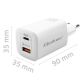 3. QOLTEC 65W GAN ULTRA Netzteil | 5-20V | 2,25-3,25A | 1 x USB Typ C PD | 1 x USB QC 3.0 | Weiß