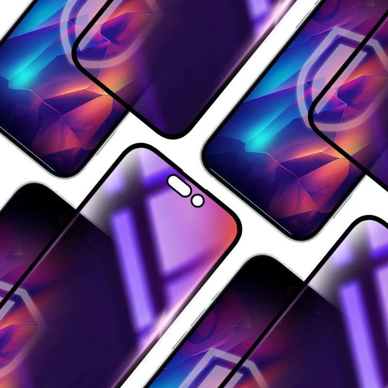 2. 3mk Rainbow Privacy gehärtetes Glas für Apple iPhone 15