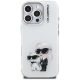 3. Karl Lagerfeld IML Aquarelle Karl & Choupette & Logo iPhone 16 Pro Hülle - Weiß