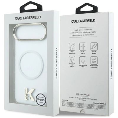 9. Karl Lagerfeld IML K Head Logo MagSafe Hülle für iPhone Air - Transparent