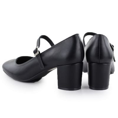 10. Schwarze Sergio Leone PB176 Pumps mit niedrigem Absatz und Riemen