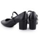 10. Schwarze Sergio Leone PB176 Pumps mit niedrigem Absatz und Riemen