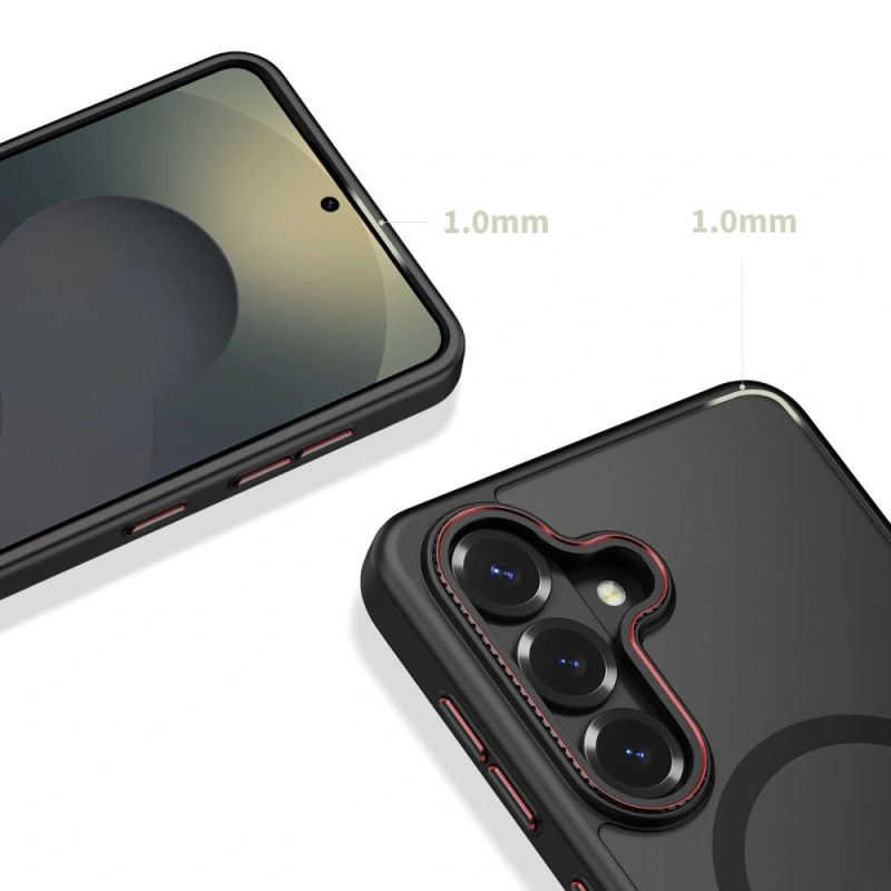 5. Tech-Protect MagCam MagSafe Hülle für Samsung Galaxy S26+ - Schwarz und Rot
