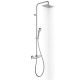 3. Hansgrohe Showerpipe 230 Duschsystem mit 2 Duschköpfen, Wandmontage, Schwarz