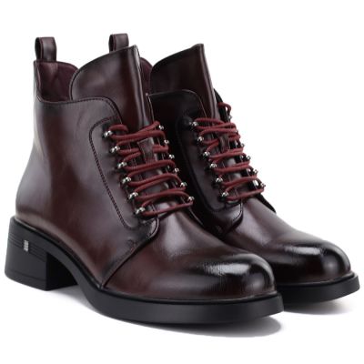 4. Gefütterte Damen-Ankle-Boots mit Blockabsatz S.Barski HY62-8112