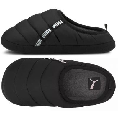 4. Winter-Hausschuhe für Damen/Herren als Pantoletten PUMA SCUFF BLACK, schwarz, gefüttert (384945-01)