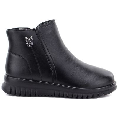 2. Bequeme Damen-Ankle-Boots mit Keilabsatz, schwarz, Potocki PT16398