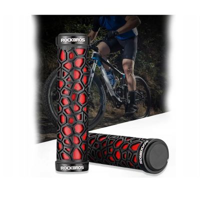 7. Rockbros 2017-14ARD Fahrradgriffe – Schwarz und Rot