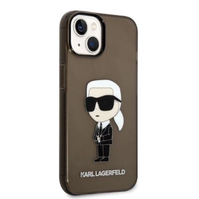 4. Karl Lagerfeld Ikonik Karl Hülle für iPhone 14 Plus – Schwarz