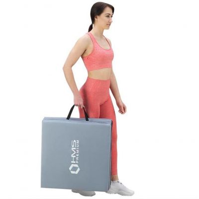 10. HMS MGS02 faltbare Gymnastikmatratze grau 1800x600x500mm