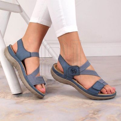 3. Bequeme Rieker W RKR587 blaue Sandalen