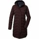 Killtec KOW 9 Damen Steppjacke mit Kapuze Wasserdichter Langer Winterparka Burgund (41806/447)