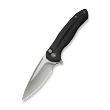 CIVIVI Kitefin Messer mit Knopfverriegelung, schwarz, Alu 14C28N