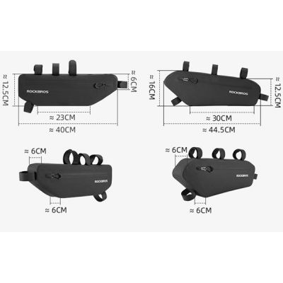 9. Rockbros AS-043 Velcro Fahrradtasche 3l - Schwarz